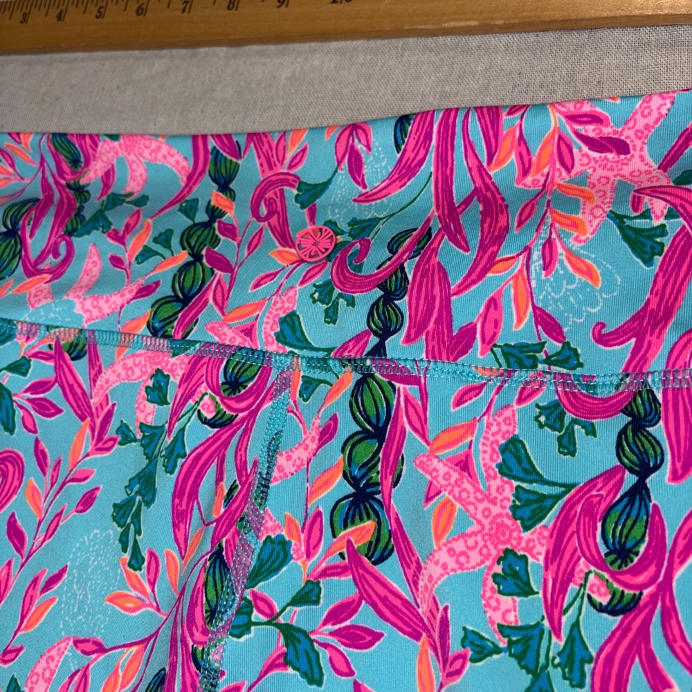 Lilly Pulitzer Luxletic Sea to Shining Sea Starfish Cropped Leggings Pockets XXL - Picture 5 of 6